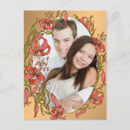 Fototiger Lilies Spara datumet Vykort