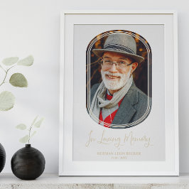 Fototral med modern minimal ovaleffekt poster