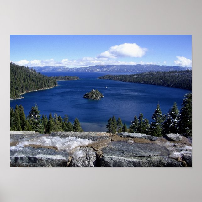 Fototryck från sjö Tahoe Emerald Bay Poster (Framsidan)