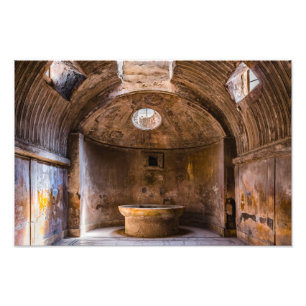 Fototryck - romarebad - forntida Pompeii, italien