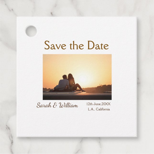 Fototypisk vit elegant, bröllop mod gåvor etiketter (Framsida)