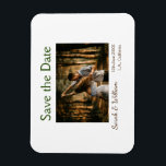 Fototypisk vit elegant, bröllop mod magnet<br><div class="desc">utformning</div>