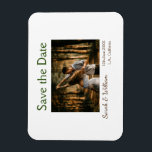 Fototypisk vit elegant, bröllop mod magnet<br><div class="desc">utformning</div>