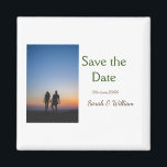 Fototypisk vit elegant, bröllop mod magnet<br><div class="desc">utformning</div>