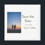 Fototypisk vit elegant, bröllop mod magnet<br><div class="desc">utformning</div>