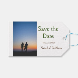 Fototypisk vit elegant, bröllop mod presentetikett