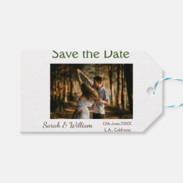 Fototypisk vit elegant, bröllop mod presentetikett