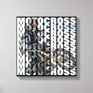Fototypografi för Biker av motocross-sport-Dirt Canvastryck