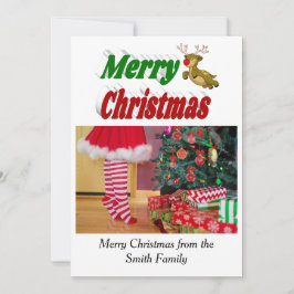 Fototypografi för god jul Flies Rindeer Julkort