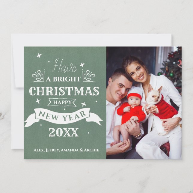 Fototypografi för god jul Gott nytt år Kort (Framsida)