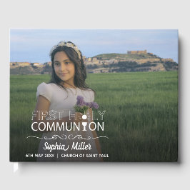 Fototypografi Första Heligan Communion - Guest Bok