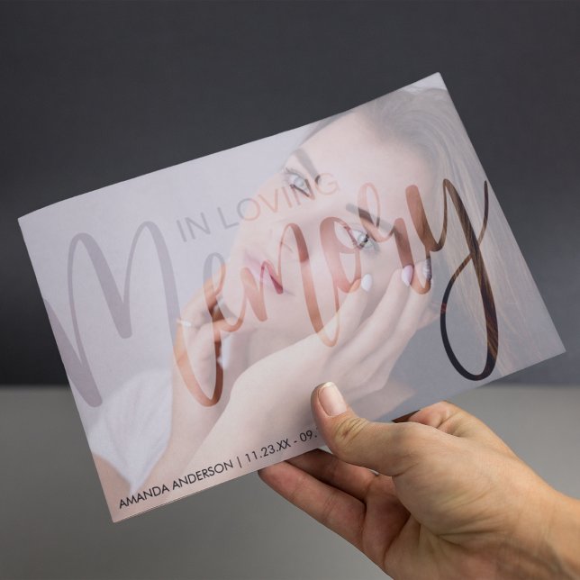 Fototypografi | Funeral Firande of Life Inbjudningar (Skapare uppladdad)