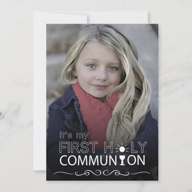 Fototypografi - Kommunision för första Heligan - I Inbjudningar (Framsida)