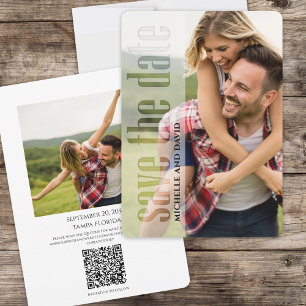 Fototypografi QR-kod Spara datummodern Datumet