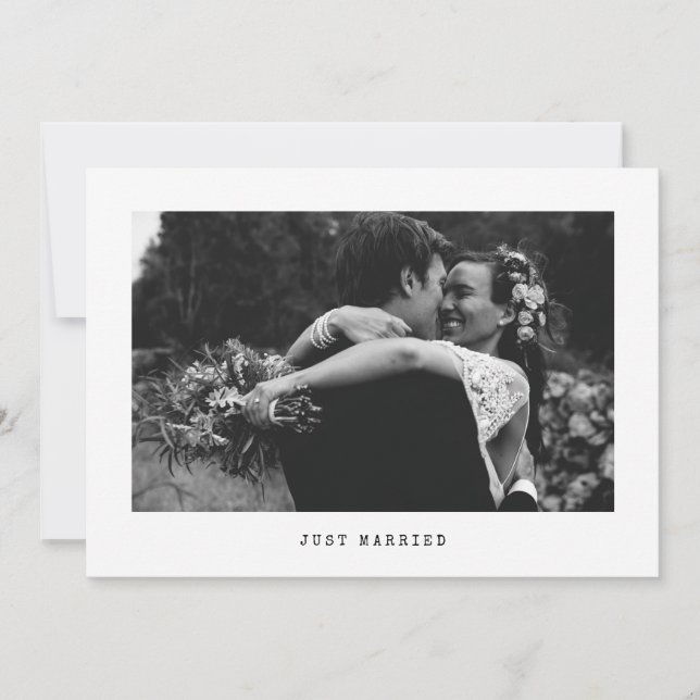 Fotoutannonsering om Ny gifta Simple Bröllop Meddelande (Framsida)
