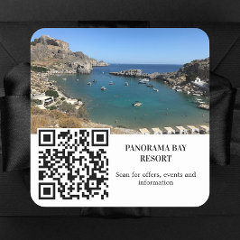 Fotouthyrningsresa QR-kodsaffärer Fyrkantigt Klistermärke