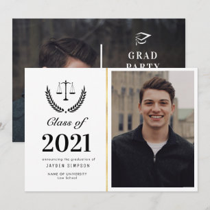 Fotoutlysning om studenten i trendig Law Inbjudningar