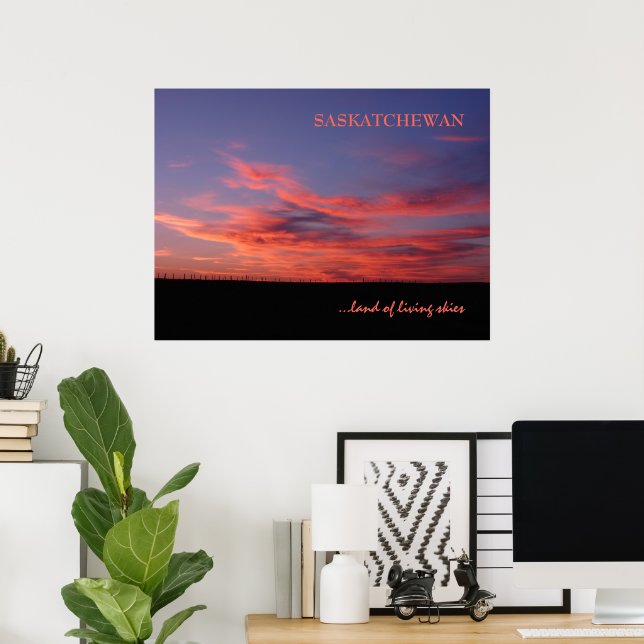 Fotoutskrift i land med levande Himmel Poster (Hemmakontoret)