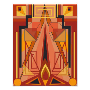 Fotoutskrift med Art Deco Art Art Fototryck