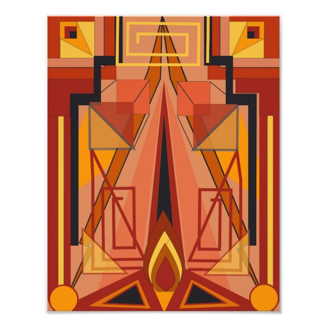 Fotoutskrift med Art Deco Art Art Fototryck (Framsidan)