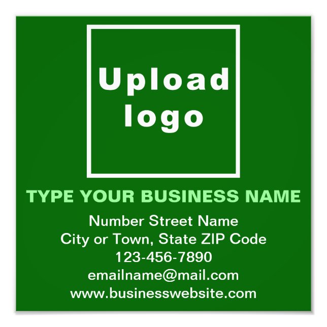 Fotoutskrift på affärsvariant på Grönt/kvadrat Fototryck (Framsidan)