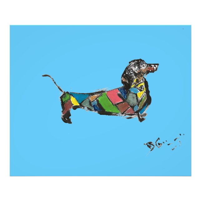 Fotoutvidgning av Dachshund Fototryck (Framsidan)