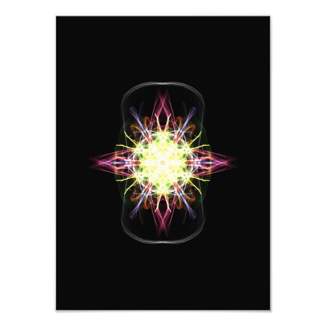 Fotoutvidgning av en färgstark abstrakt design fototryck (Framsidan)