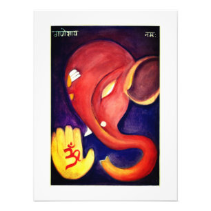 Fotoutvidgning - Ganesha-Abstrakten Fototryck
