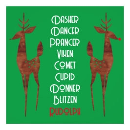 Fotoutvidgning - Tomtens renar - Rudolph Fototryck