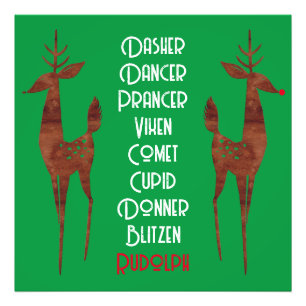 Fotoutvidgning - Tomtens renar - Rudolph Fototryck