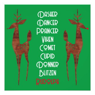 Fotoutvidgning - Tomtens renar - Rudolph Fototryck