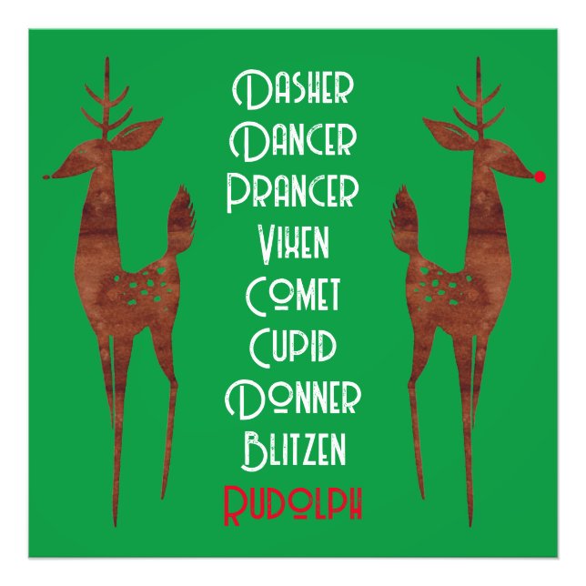 Fotoutvidgning - Tomtens renar - Rudolph Fototryck (Framsidan)