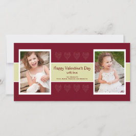 Fotovalentinkort för röda hörn julkort