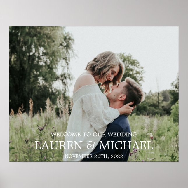 Fotovälkomsttecken Poster (Framsidan)