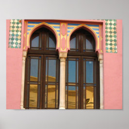 Fotovärde för rosa Väggfönster Poster Pappert (pro