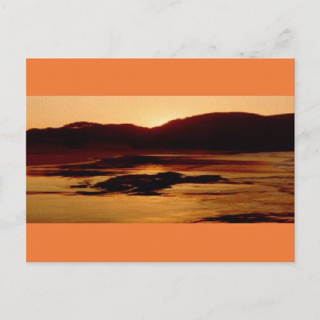 Fotovykort 14 African Beach Sunset Guld Vykort (Framsida)