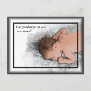 Fotovykort för Cute Nyfödd bebis Grattiss Vykort