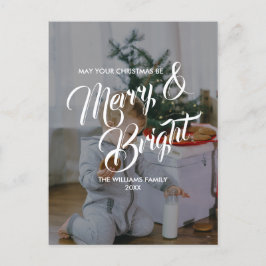 Fotovykort för Merry- och Bright-Helgdag-julfoto Helg Vykort