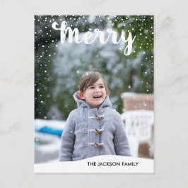 Fotovykort för Merry Snowfall-samling Helg Vykort
