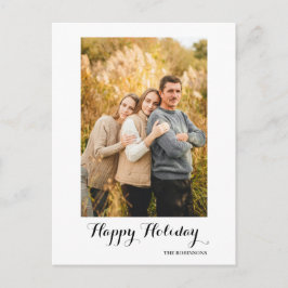 Fotovykort för modern Minimalistisk Helgdag-familj Vykort