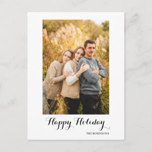Fotovykort för modern Minimalistisk Helgdag-familj Vykort