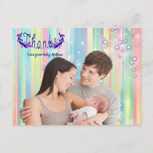 Fotovykort för Pojke Bubbles & Unicorns Vykort