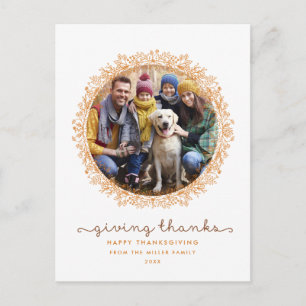 Fotovykort för Thanksgiving av ge tack Vykort