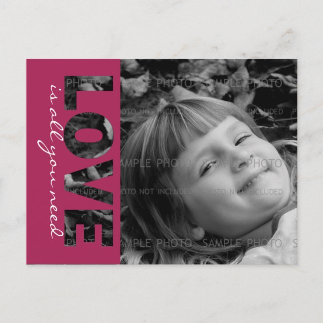 Fotovykort för Valentines day Anpassningsbar | Kär Helg Vykort (Framsida)