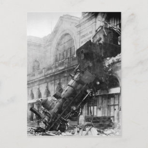 Fotovykort för Vintagen Tåg Crash Vykort
