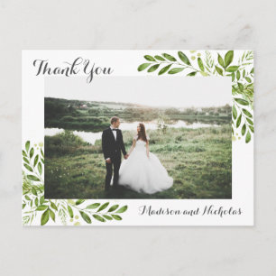 Fotovykort med Rustic Grönt Löv Vykort