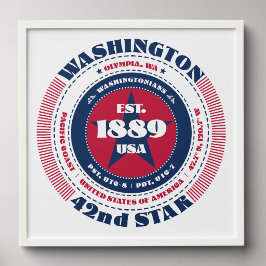 Fotpanel för informationscirkel för Washington Sta