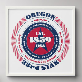 Fotplatta för Oregon State Information Circle Phot