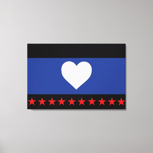 Fotprahmetflagga Canvastryck (Framsida)