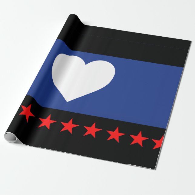 Fotprahmetflagga Presentpapper (Utrullad)